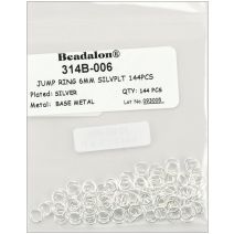  Jump Rings 6mm 144/Pkg-Silver-Plated