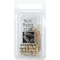  Mini Metal Paper Clips .5 Inch X.25 Inch 25 Per Pkg Silver Copper And Brass