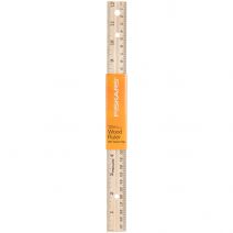  Wood Ruler-12" With Plastic Edge