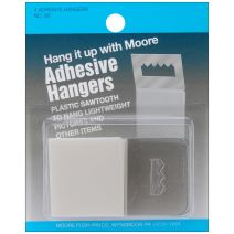  Adhesive Hangers 4/Pkg-Plastic Sawtooth