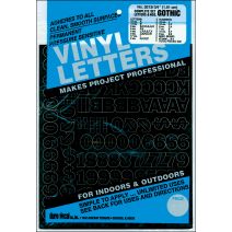  Permanent Adhesive Vinyl Letters & Numbers .75" 302/Pkg-Black