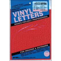  Permanent Adhesive Vinyl Letters & Numbers 1" 183/Pkg-Red