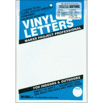  Permanent Adhesive Vinyl Letters & Numbers 1" 183/Pkg-White