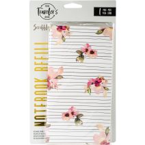  Prima Marketing Travelers Journal Refill Notebook Scribble Lines Floral W Per Ivory Paper
