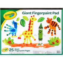  Crayola Fingerpaint Paper Pad 16"X12"-25 Sheets