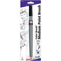  Pentel Arts Color Brush Pen-Medium Tip, Black Pigm