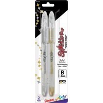  Pentel Sparkle Pop Metallic Gel Pens 1.0mm 2/Pkg-G