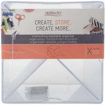 Deflecto Stackable X-Divided Storage Organizer-6"X6"X6" Clear
