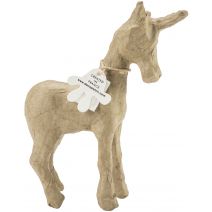  Paper-Mache Figurine 4.5"-Magical Unicorn