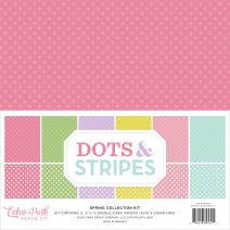  Echo Park Double-Sided Collection Pack 12"X12" 12/Pkg-Dots/Stripes, Spring