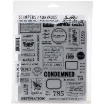  Tim Holtz Cling Stamps 7"X8.5"-Field Notes