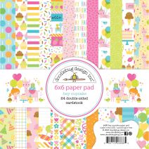  Doodlebug Double-Sided Paper Pad 6"X6" 24/Pkg-Hey Cupcake