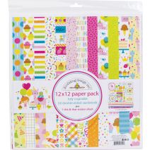  Doodlebug Double-Sided Paper Pack 12"X12" 12/Pkg-Hey Cupcake
