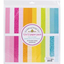  Doodlebug Petite Prints Double-Sided Cardstock 12"X12" 12/Pk-Hey Cupcake, 12 Designs/1 Each