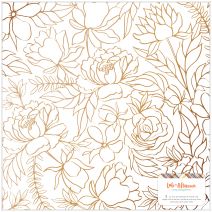  Amy Tan Late Afternoon Specialty Paper 12"X12"-Vellum W/Copper Foil Accents