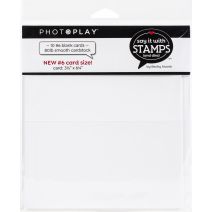  PhotoPlay Say It With Stamps Scored Card 10/Pkg-#6 Blank White