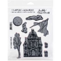  Tim Holtz Cling Stamps 7"X8.5"-Sketch Manor
