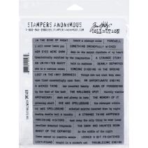  Tim Holtz Cling Stamps 7"X8.5"-Tiny Text Halloween