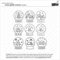  Lawn Fawn Clear Stamps 4"X6"-Snow Globe Scenes