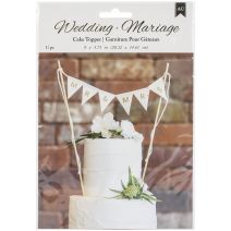  Mr. And Mrs. Cake Topper Bunting