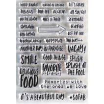  Elizabeth Craft Clear Stamps-Vacay Phrases