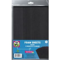  Foam Sheets 8Inch X12Inch 2mm 5 Per Pkg black