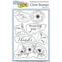  Crafter's Workshop Clear Stamps 4"X6"-Love You Flowers