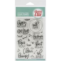  Avery Elle Clear Stamp Set 4"X6"-Everyday Circle T