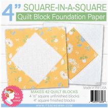  It's Sew Emma Quilt Block Foundation Paper-4" Square In A Square