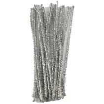  Touch Of Nature Chenille Stems 6mmx12 inch 25 per Pkg Silver