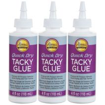  Aleenes Quick Dry Tacky Glue 4oz 3 Per Pkg