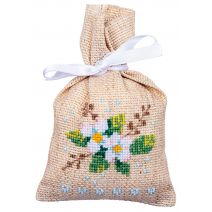  Vervaco Sachet Bags Counted Cross Stitch Kit 3.2"X4.8" 3/Pkg-Love (18 Count)
