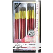 Royal & Langnickel(R) Classroom Value Packs(TM) 24/Pkg-Camel Hair Box Set