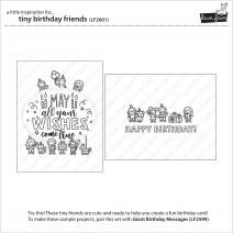  Lawn Fawn Clear Stamps 3"X4"-Tiny Birthday Friends