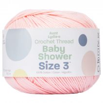  Aunt Lydias Baby Shower Crochet Thread Size 3 Light Pink