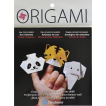  FBN Origami Paper Finger Puppets Kit 3 Per Pkg Zoo Animals