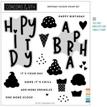  Concord And 9th Clear Stamps 6 Inch X6 Inch Birthday Scoops
