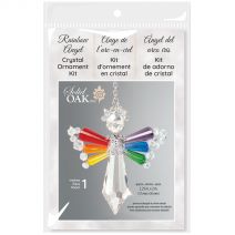  Solid Oak Birthstone Angel Crystal Suncatcher Ornament Kit Rainbow