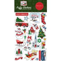  White Christmas Puffy Stickers