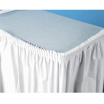  Creative Converting Plastic Table Skirt, 14-Feet, White