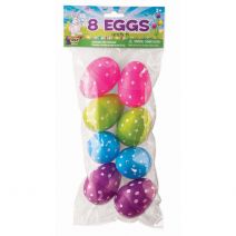  Forum Novelties Plastic Easter Eggs, 8-Count, Polka Dot