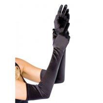 Leg Avenue Women's Long Satin Gloves Black One Size