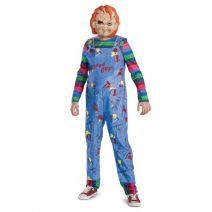  Disguise Chucky Costume for Kids, Official Childs Play Chucky Costume Jumpsuit and Mask Outfit, Size Extra Large (14-16)