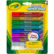  Crayola Washable Glitter Glue Pens .35oz-Bold 9/Pkg