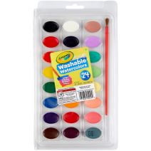  Crayola Washable Watercolors With Brush-24 colors