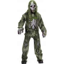  Boy's Skeleton Zombie Child Costume, Small