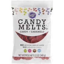  Wilton Candy Melts Flavored 12oz Red, Vanilla