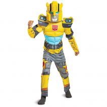  Disguise Transformers Muscle Optimus Prime Costume for Kids, Medium (7-8) Yellow