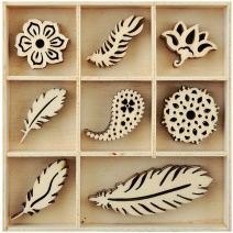  Flourishes Die Cut Wood Pieces Pack Feather