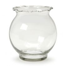  Bubble Ball Vase - Clear Glass- 4.5X 5 Inches